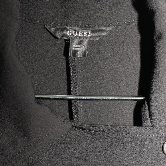 Guess Black Collared Jumpsuit Womens Outerwear Size Small Casual‎ Chic Romper - Picture 6 of 6